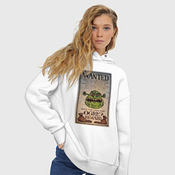Толстовка оверсайз женская Разыскивается огр, цвет: белый — фото 2