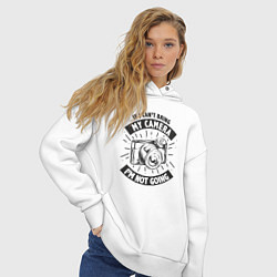 Толстовка оверсайз женская Я не выхожу без камеры, цвет: белый — фото 2