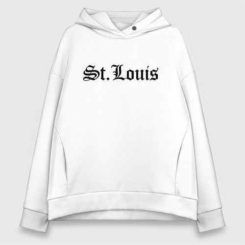 Женское худи оверсайз St Louis Missouri - USA / Белый – фото 1