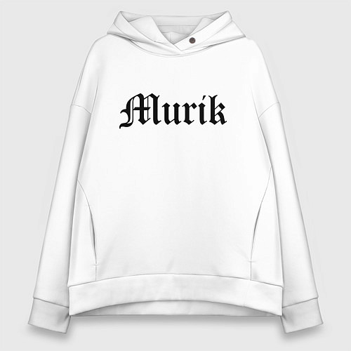 Женское худи оверсайз Мурманск - мем / Белый – фото 1