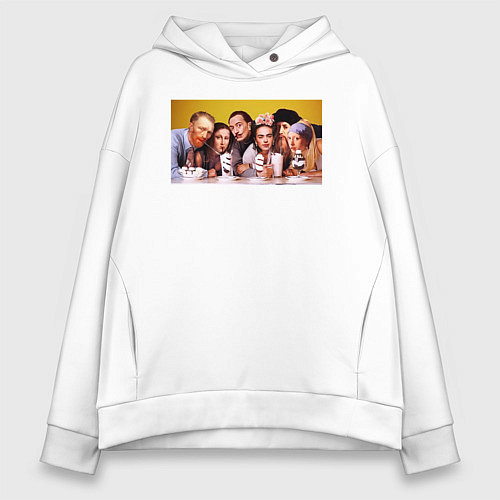Женское худи оверсайз Художниик друзья / Белый – фото 1