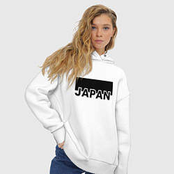 Толстовка оверсайз женская Japan, цвет: белый — фото 2