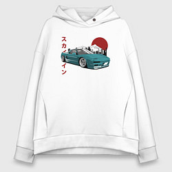 Толстовка оверсайз женская Toyota MR2, цвет: белый