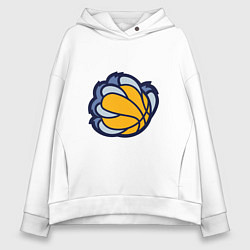 Толстовка оверсайз женская Memphis Grizzlies, цвет: белый