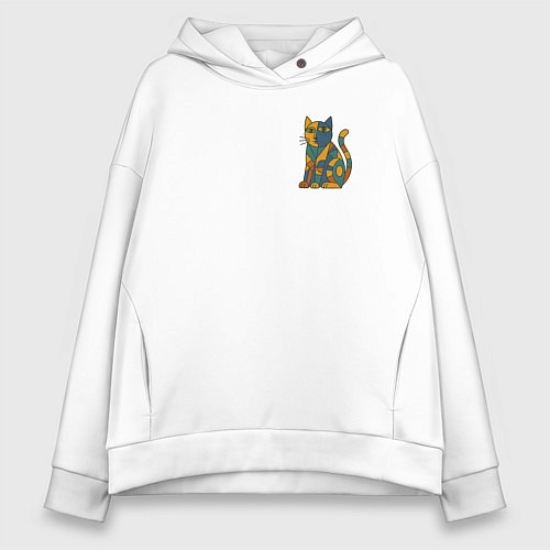 Женское худи оверсайз Кубистический мур / Белый – фото 1