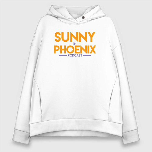 Женское худи оверсайз Sunny in Phoenix / Белый – фото 1