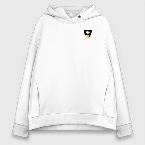Женское худи оверсайз Щит с гербо Российской Империи Христианский / Белый – фото 1