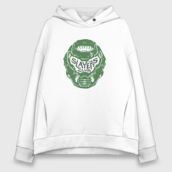Толстовка оверсайз женская Doom slayer logo, цвет: белый