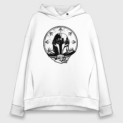 Толстовка оверсайз женская The Mandalorian, цвет: белый