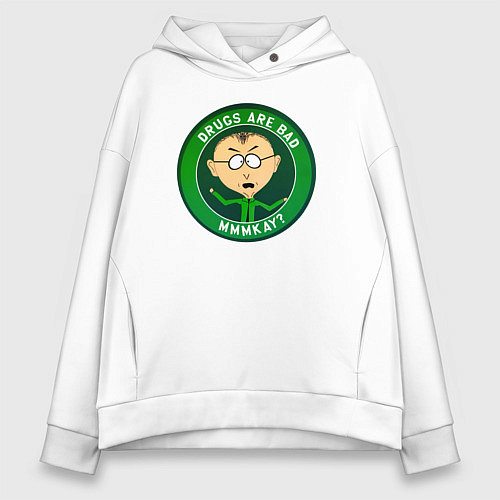 Женское худи оверсайз Мистер Маки / Белый – фото 1