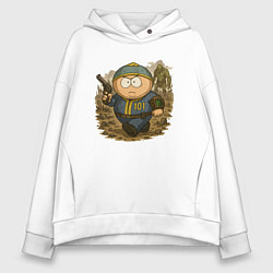 Толстовка оверсайз женская Эрик Картман в fallout, цвет: белый