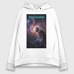 Толстовка оверсайз женская The Creators - space giant, цвет: белый