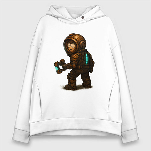 Женское худи оверсайз Кенни в игре Dead Space / Белый – фото 1