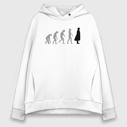 Толстовка оверсайз женская Эволюция Шерлока, цвет: белый