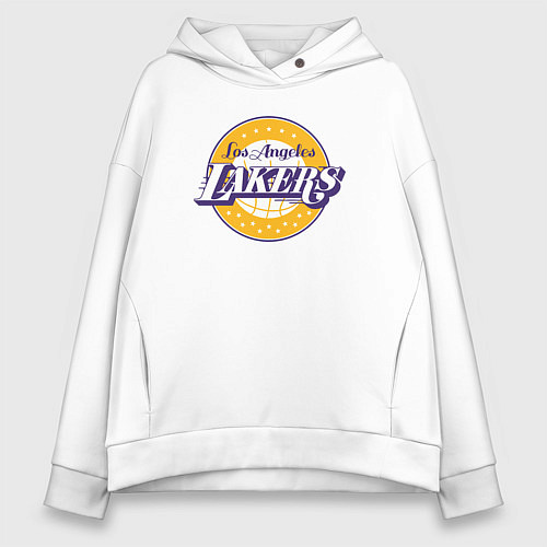 Женское худи оверсайз Lakers star / Белый – фото 1