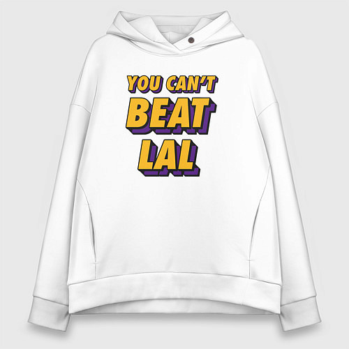 Женское худи оверсайз Ты не победишь Лейкерс / Белый – фото 1