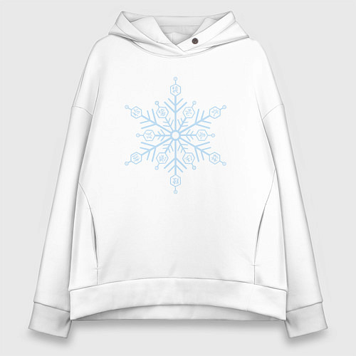 Женское худи оверсайз Акадза 3 высшая луна / Белый – фото 1