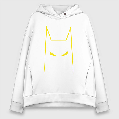 Женское худи оверсайз Batman minimalism / Белый – фото 1