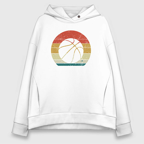 Женское худи оверсайз Color ball / Белый – фото 1