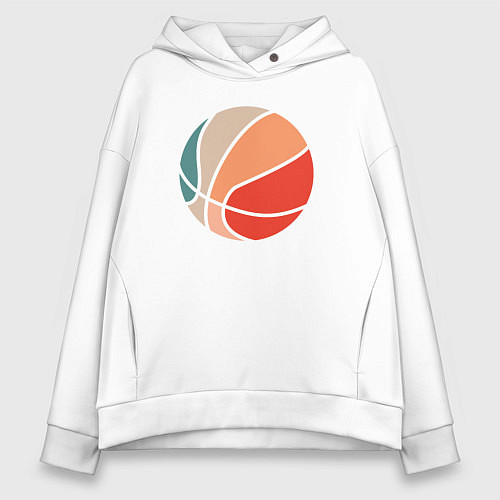 Женское худи оверсайз Basket color / Белый – фото 1