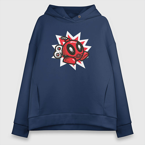 Женское худи оверсайз Deadpool bomb / Тёмно-синий – фото 1