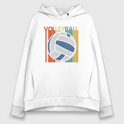 Женское худи оверсайз Volleyball colors / Белый – фото 1