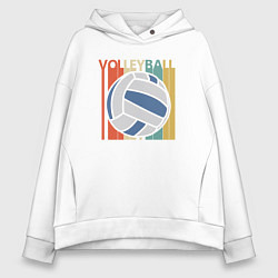 Толстовка оверсайз женская Volleyball colors, цвет: белый