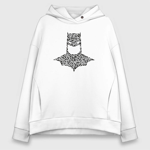 Женское худи оверсайз Batman hero / Белый – фото 1