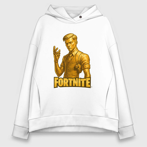 Женское худи оверсайз Золотой Мидас Fortnite / Белый – фото 1