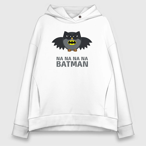 Женское худи оверсайз Owl Batman / Белый – фото 1