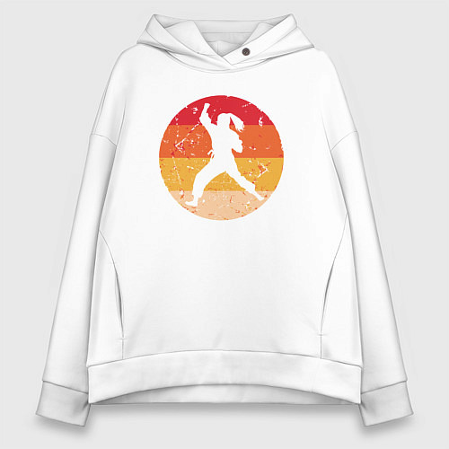 Женское худи оверсайз Judo girl / Белый – фото 1