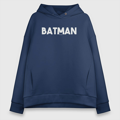 Женское худи оверсайз Batman style / Тёмно-синий – фото 1