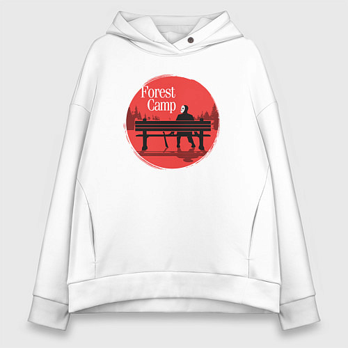 Женское худи оверсайз Forest camp / Белый – фото 1