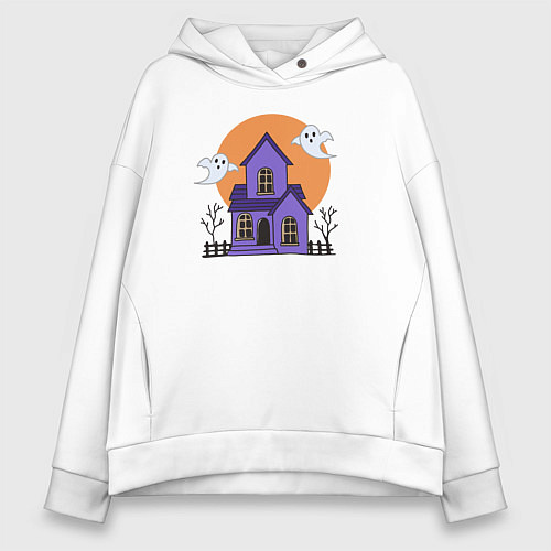 Женское худи оверсайз Время для шалости / Белый – фото 1