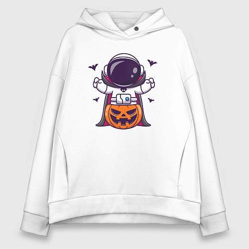 Женское худи оверсайз Spaceman halloween / Белый – фото 1