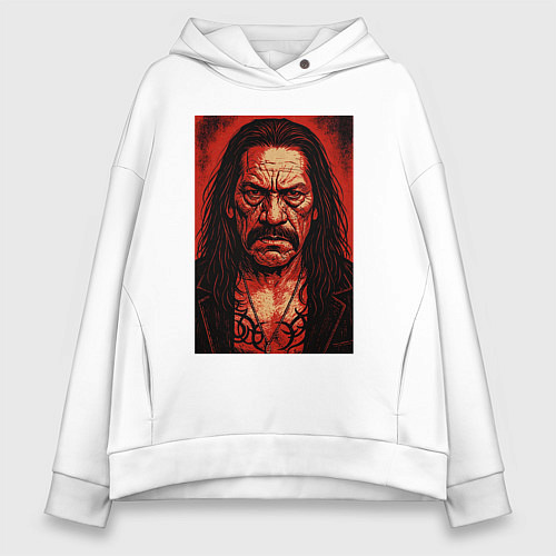 Женское худи оверсайз Дэнни Трехо / Белый – фото 1