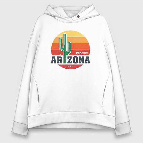 Женское худи оверсайз Аризона - Финикс / Белый – фото 1