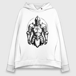 Толстовка оверсайз женская Доспехи чести, цвет: белый