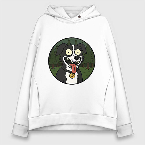 Женское худи оверсайз Mr Pickles dog / Белый – фото 1