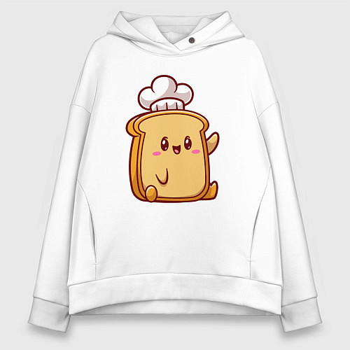 Женское худи оверсайз Повар хлебушек / Белый – фото 1