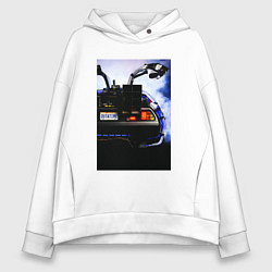 Толстовка оверсайз женская Out a time, цвет: белый