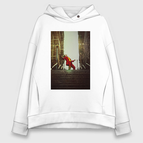 Женское худи оверсайз Танец Джокера / Белый – фото 1