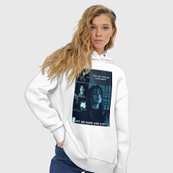 Толстовка оверсайз женская Billie Eilish постер, цвет: белый — фото 2