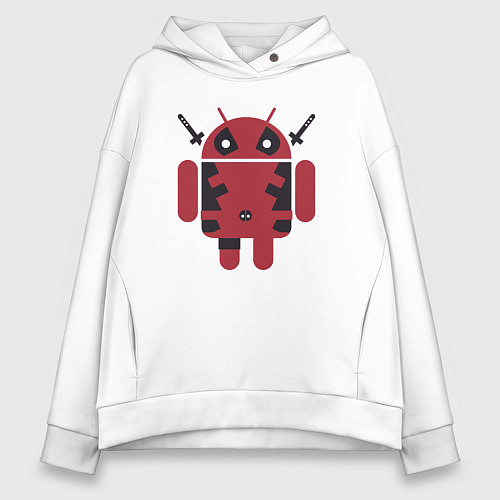 Женское худи оверсайз Android Deadpool / Белый – фото 1