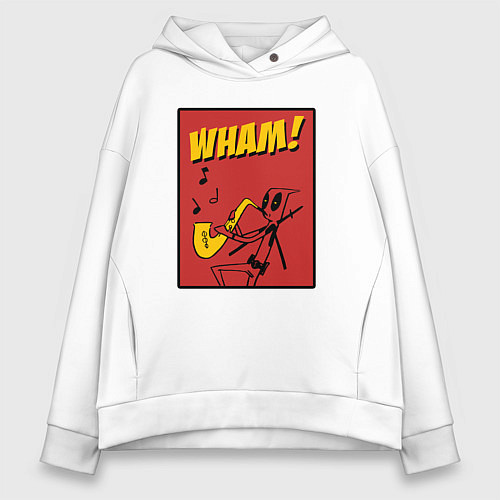 Женское худи оверсайз Jazz Deadppol / Белый – фото 1