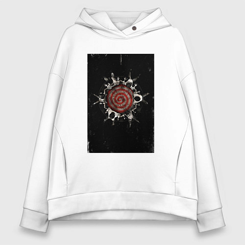 Женское худи оверсайз Saw game / Белый – фото 1