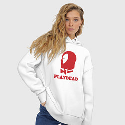 Толстовка оверсайз женская Playdead, цвет: белый — фото 2