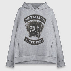 Толстовка оверсайз женская Metallica: since 1981, цвет: меланж