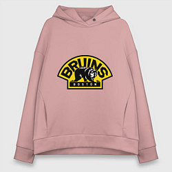 Толстовка оверсайз женская HC Boston Bruins Label, цвет: пыльно-розовый