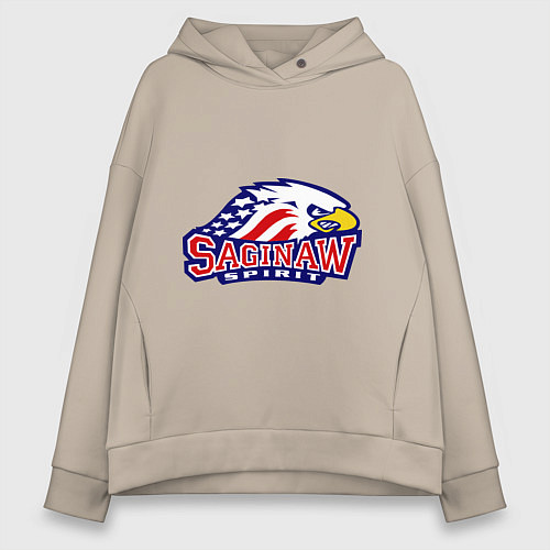 Женское худи оверсайз HC Saginaw Spirit / Миндальный – фото 1